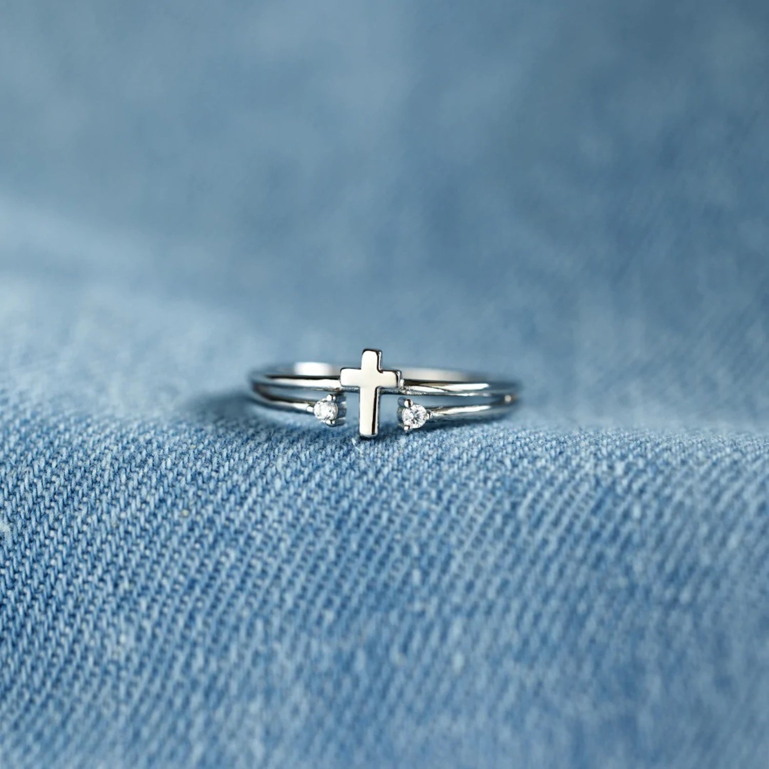 925 Sterling Silver Adjustable Cross Ring – Timeless & Minimalist | MerchLuxx - MerchLuxx