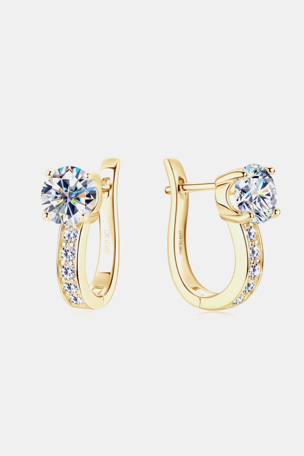 2 Carat Moissanite Hoop Earrings – Elegant Sparkle | MerchLuxx - MerchLuxx