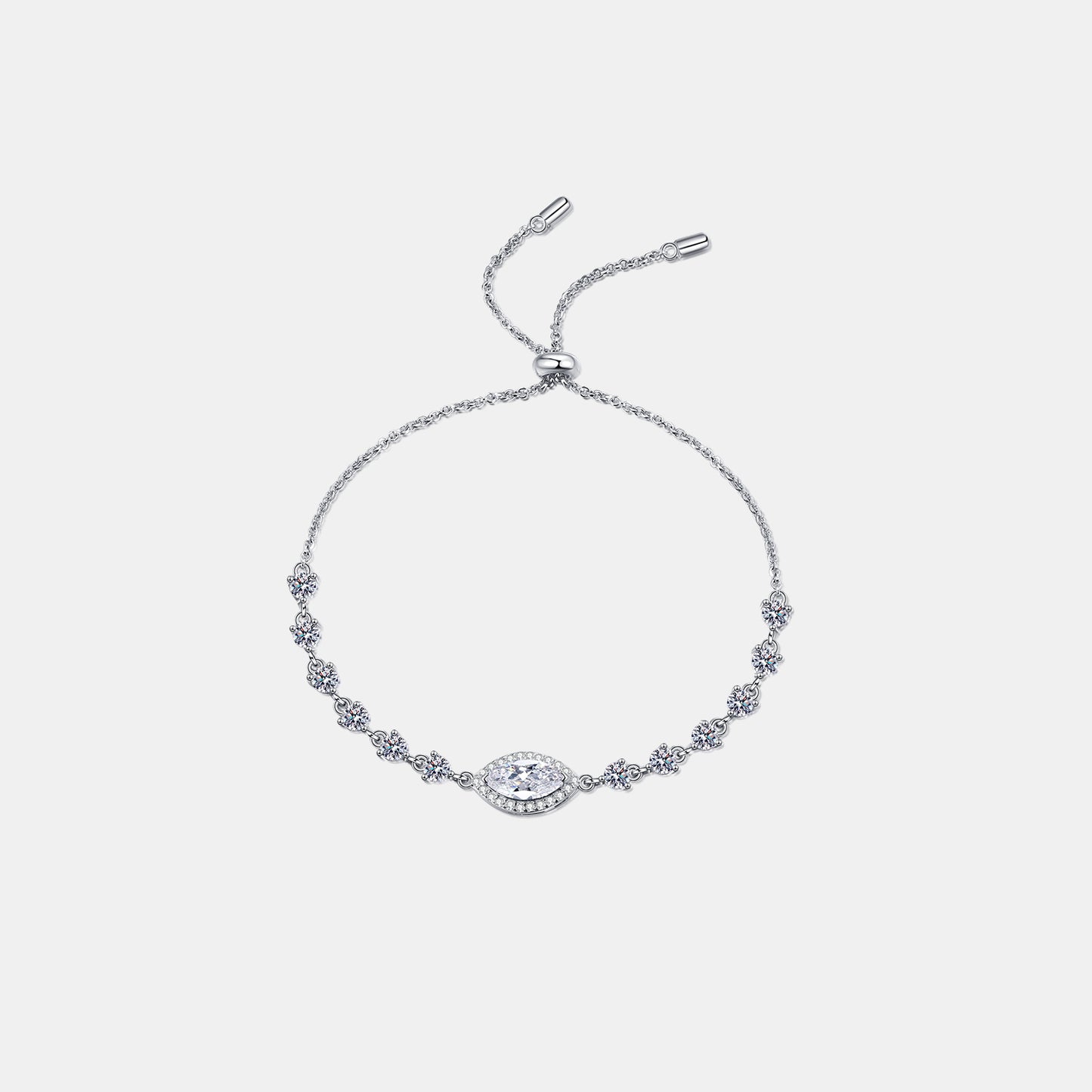 1 Carat Elegant Moissanite Sterling Silver Bracelet – Timeless Sparkle | MerchLuxx - MerchLuxx