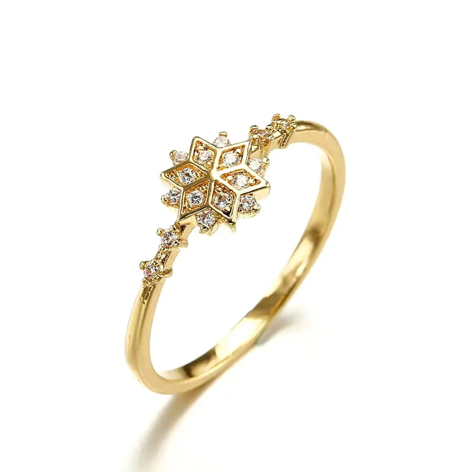 10K Yellow Gold Zircon Diamond Ring – Elegant & Timeless | MerchLuxx - MerchLuxx