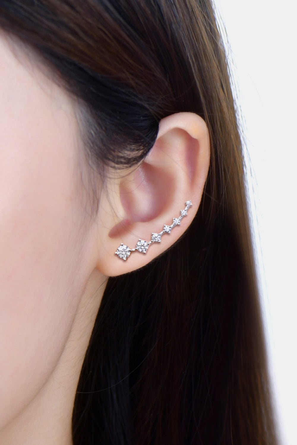 1.9 Carat Moissanite Ear Cuff Earrings – Elegant & Classy | MerchLuxx - MerchLuxx