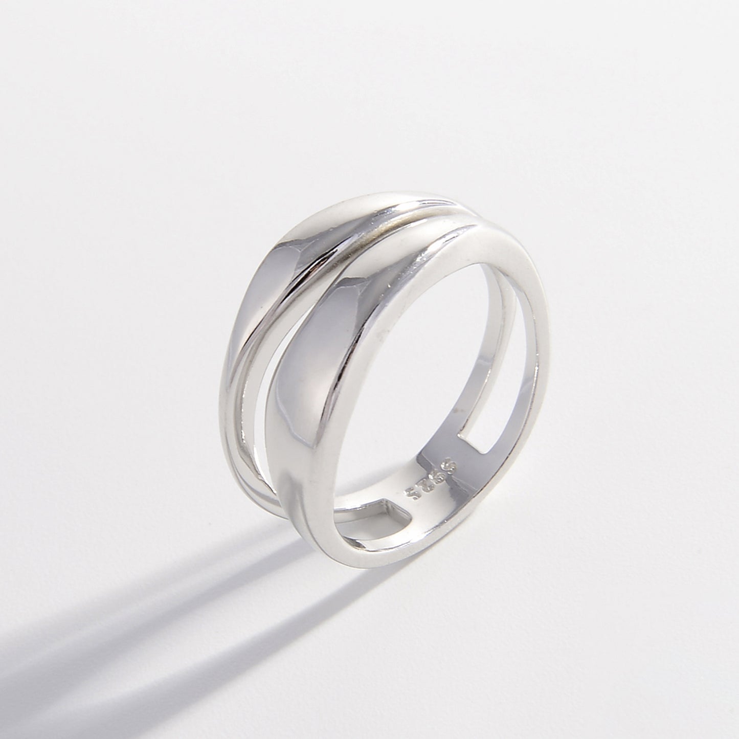 925 Sterling Silver Double-Layered Ring – Sleek & Minimalist | MerchLuxx - MerchLuxx