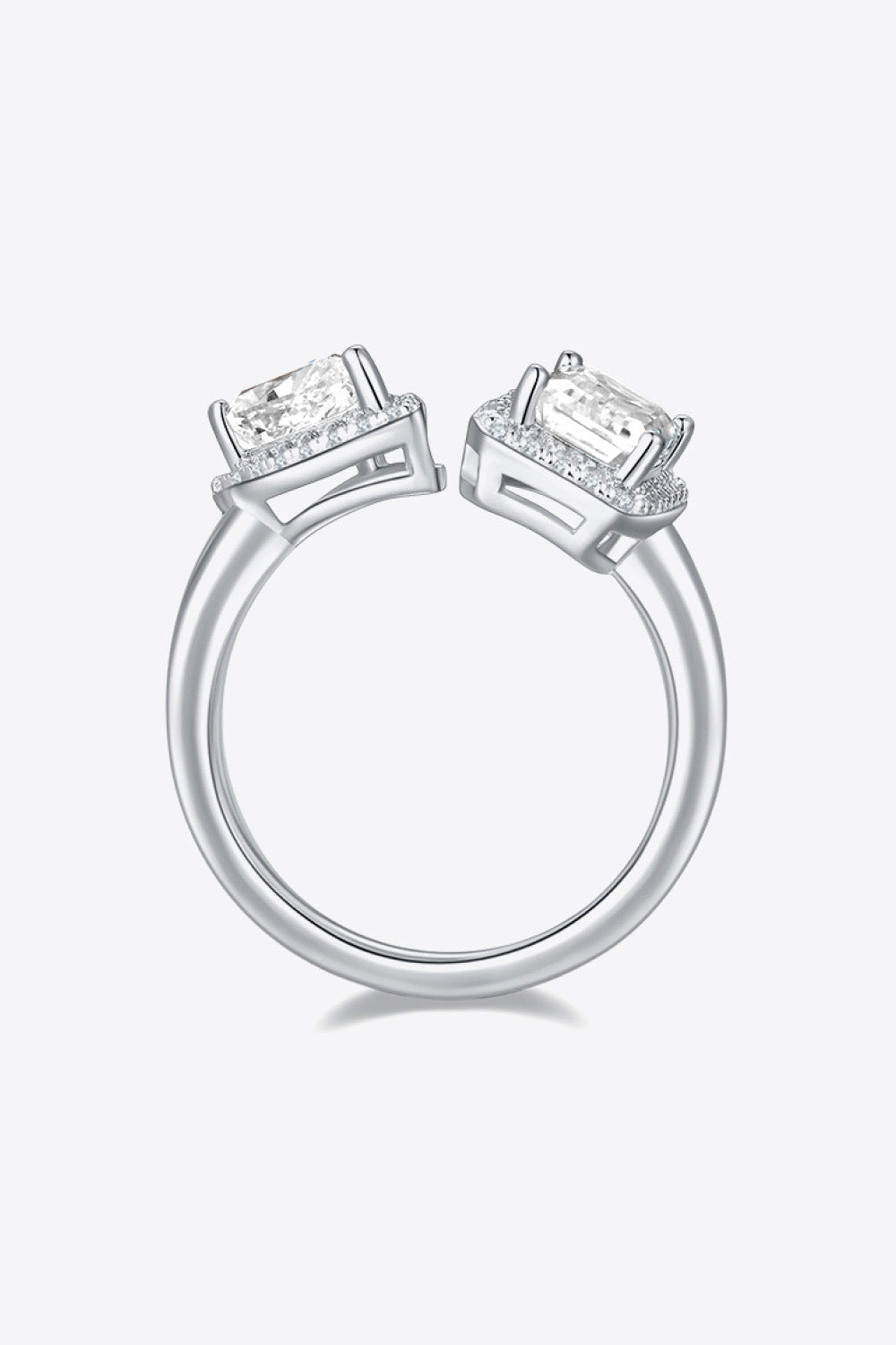 1 Carat Moissanite 925 Sterling Silver Open Ring – Elegant & Modern | MerchLuxx - MerchLuxx