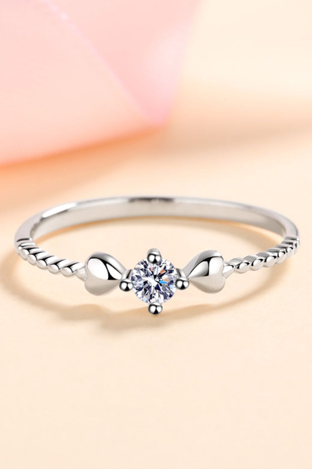 Adored Moissanite Heart 925 Sterling Silver Ring – Minimalist Elegance | MerchLuxx - MerchLuxx