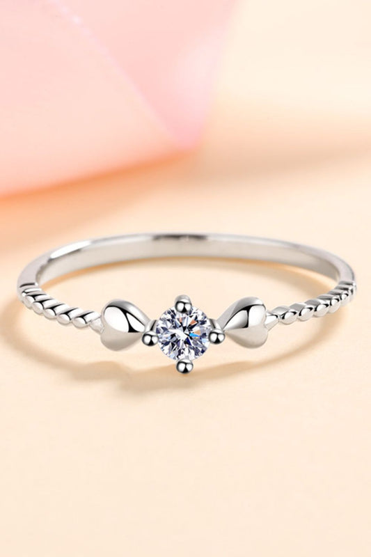 Adored Moissanite Heart 925 Sterling Silver Ring – Minimalist Elegance | MerchLuxx - MerchLuxx