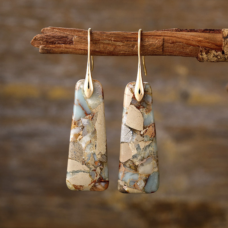 Copper Natural Stone Earrings – Vibrant & Elegant | MerchLuxx - MerchLuxx