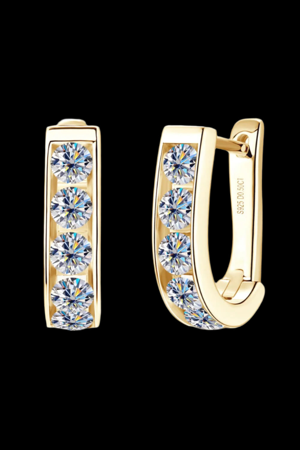 1 Carat Channel Set Moissanite Earrings – Elegant & Minimalist | MerchLuxx - MerchLuxx