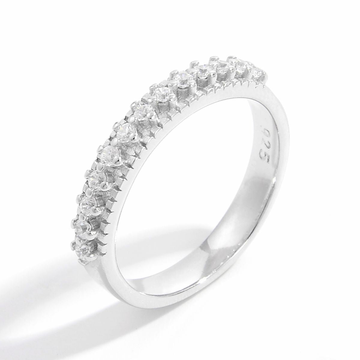 925 Sterling Silver Channel-Set Zircon Ring – Sleek & Elegant | MerchLuxx - MerchLuxx