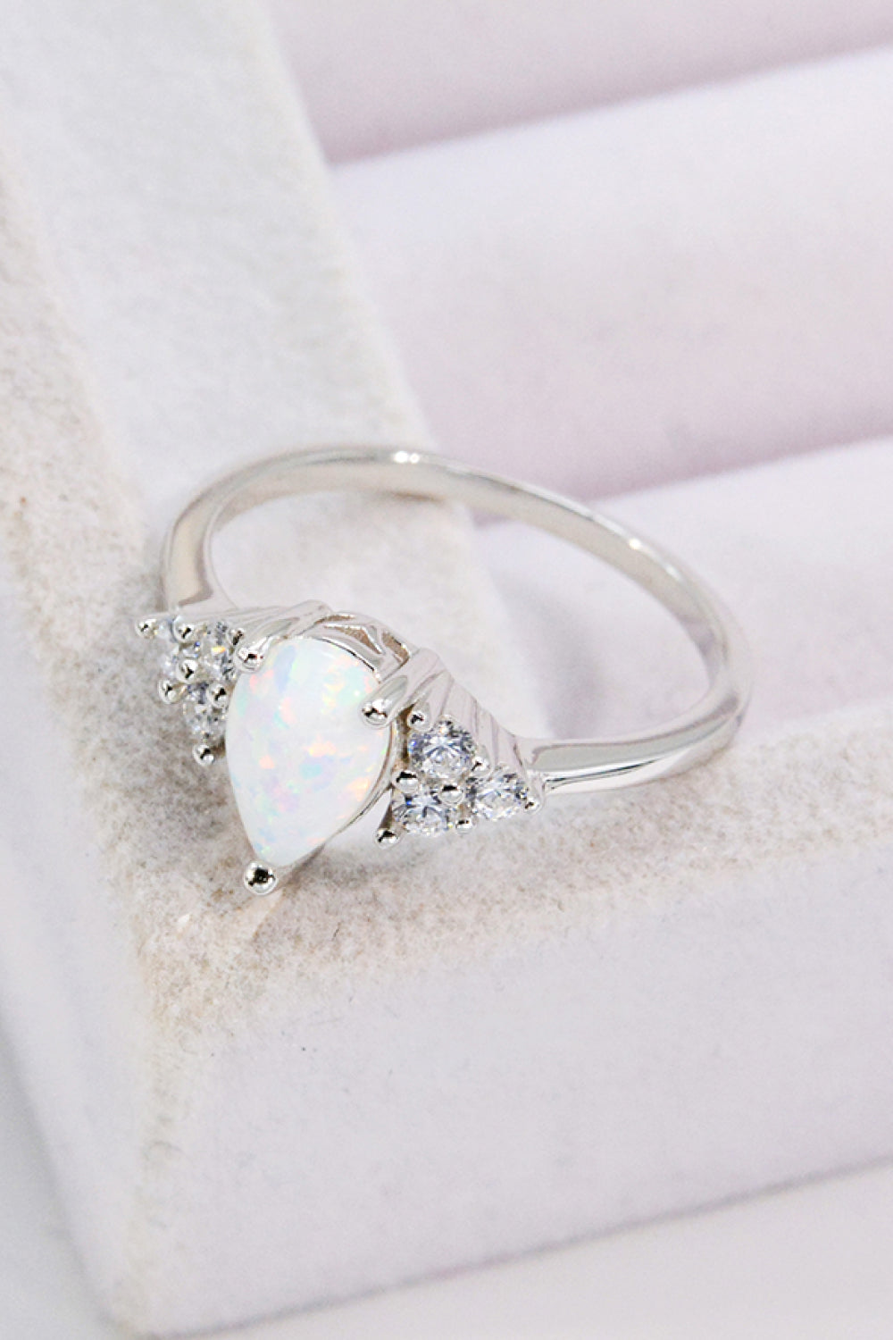 Limitless Love Opal & Zircon Ring – Platinum-Plated Sterling Silver | MerchLuxx - MerchLuxx