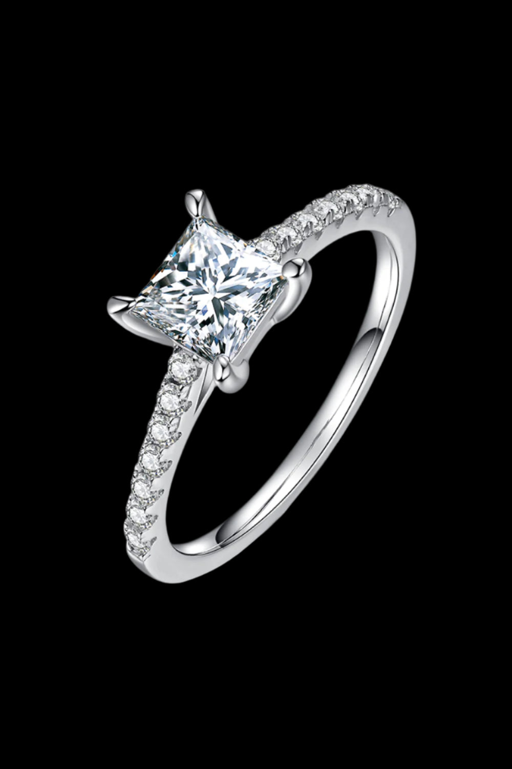 1.21 Carat Moissanite Side Stone Ring – Elegant & Fashionable | MerchLuxx - MerchLuxx