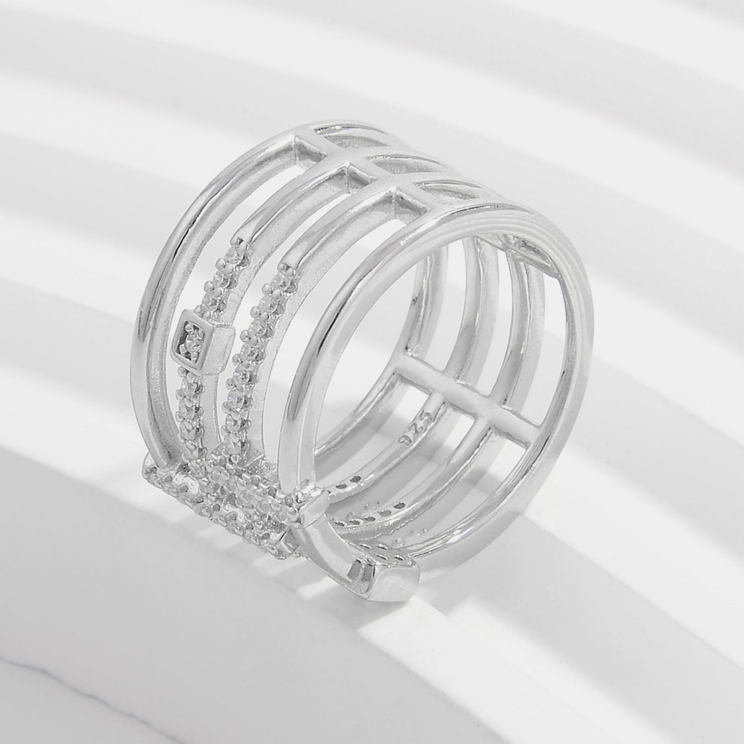 925 Sterling Silver Inlaid Zircon Ring – Stylish & Elegant | MerchLuxx - MerchLuxx