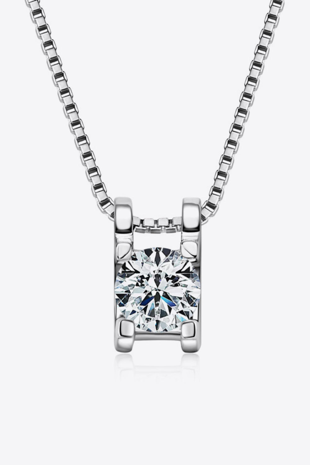 Exquisite Moissanite 925 Sterling Silver Necklace – Timeless Brilliance | MerchLuxx - MerchLuxx