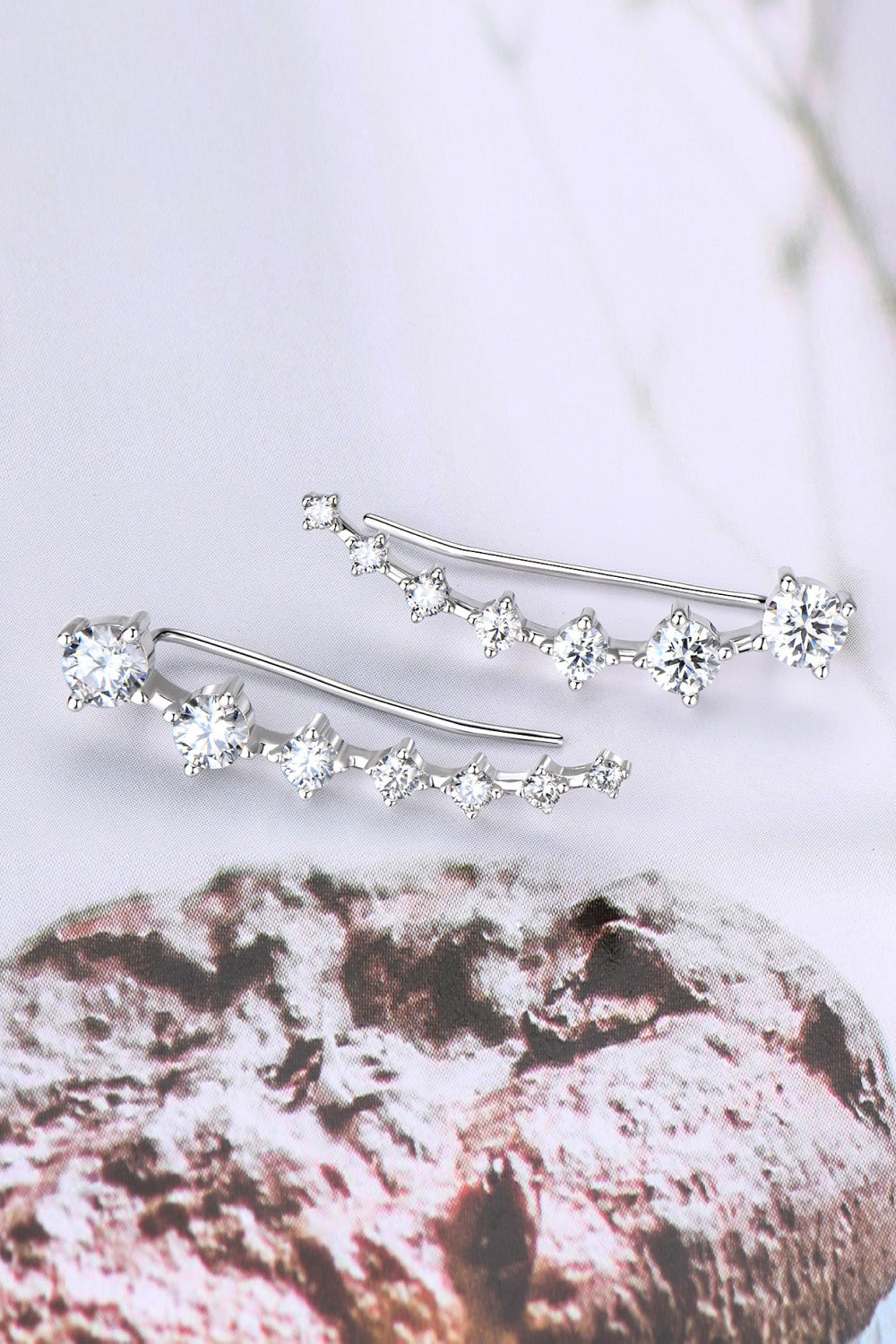 1.9 Carat Moissanite Ear Cuff Earrings – Elegant & Classy | MerchLuxx - MerchLuxx