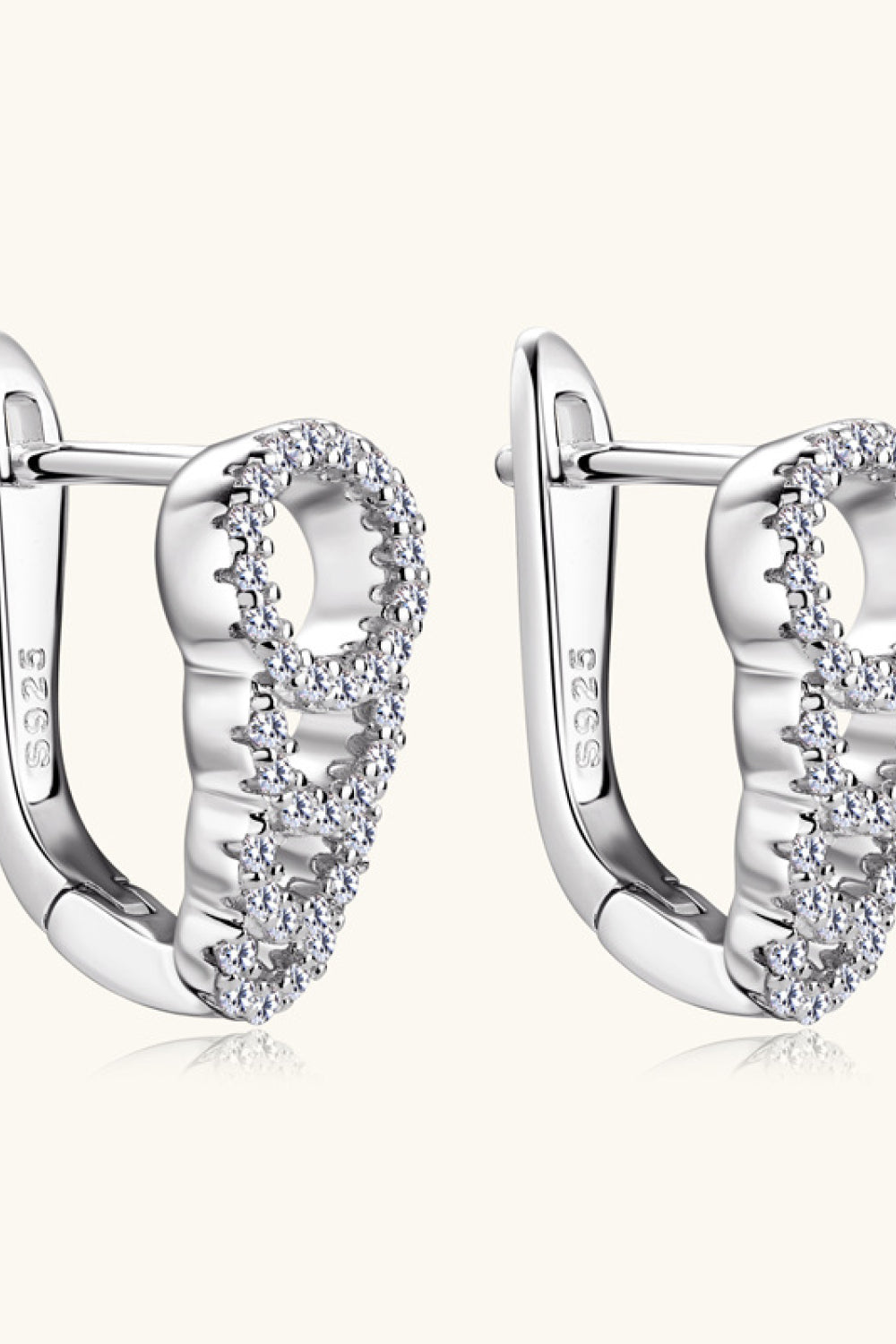 Moissanite 925 Sterling Silver Hoop Earrings | Platinum & Gold-Plated | MerchLuxx - MerchLuxx