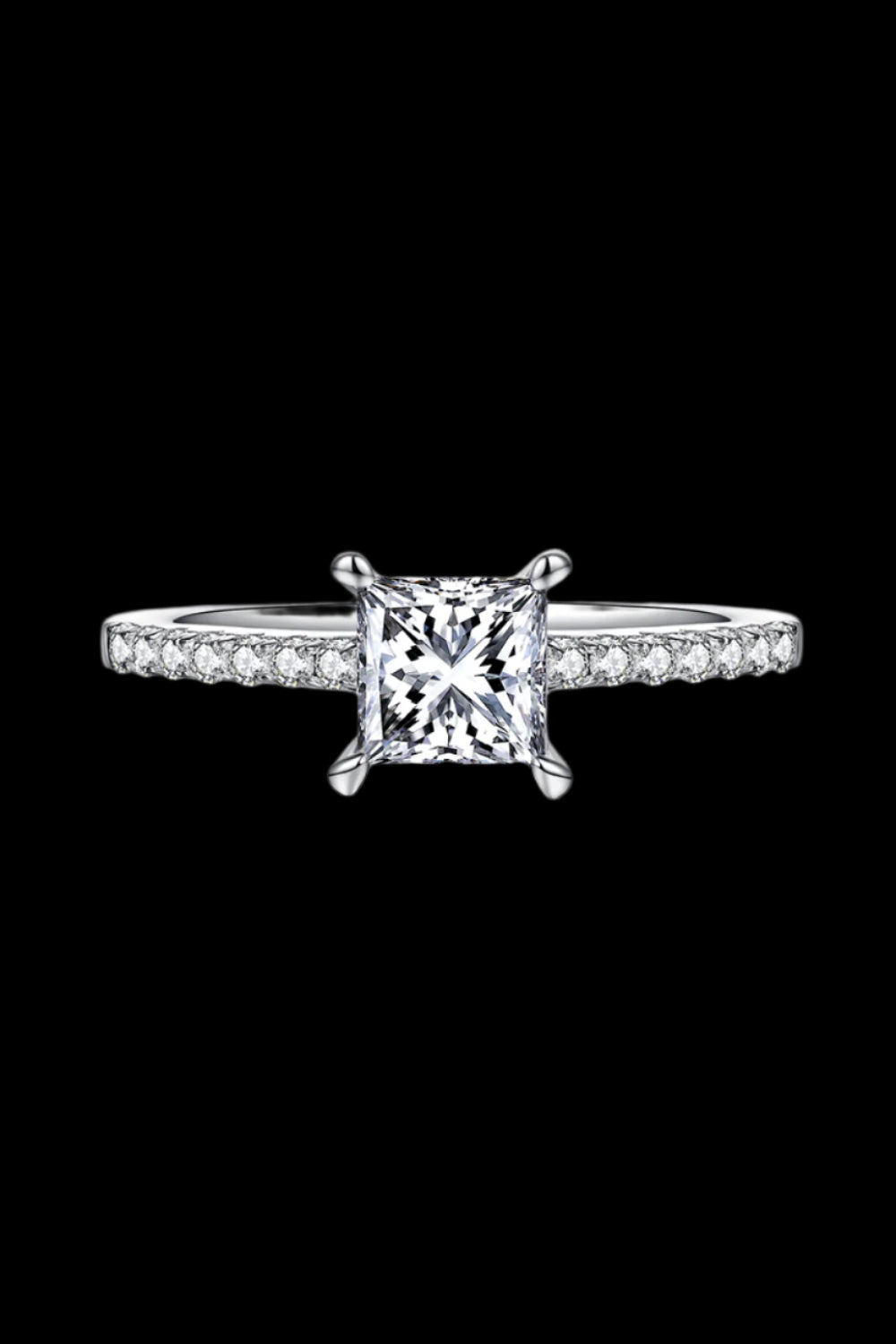 1.21 Carat Moissanite Side Stone Ring – Elegant & Fashionable | MerchLuxx - MerchLuxx
