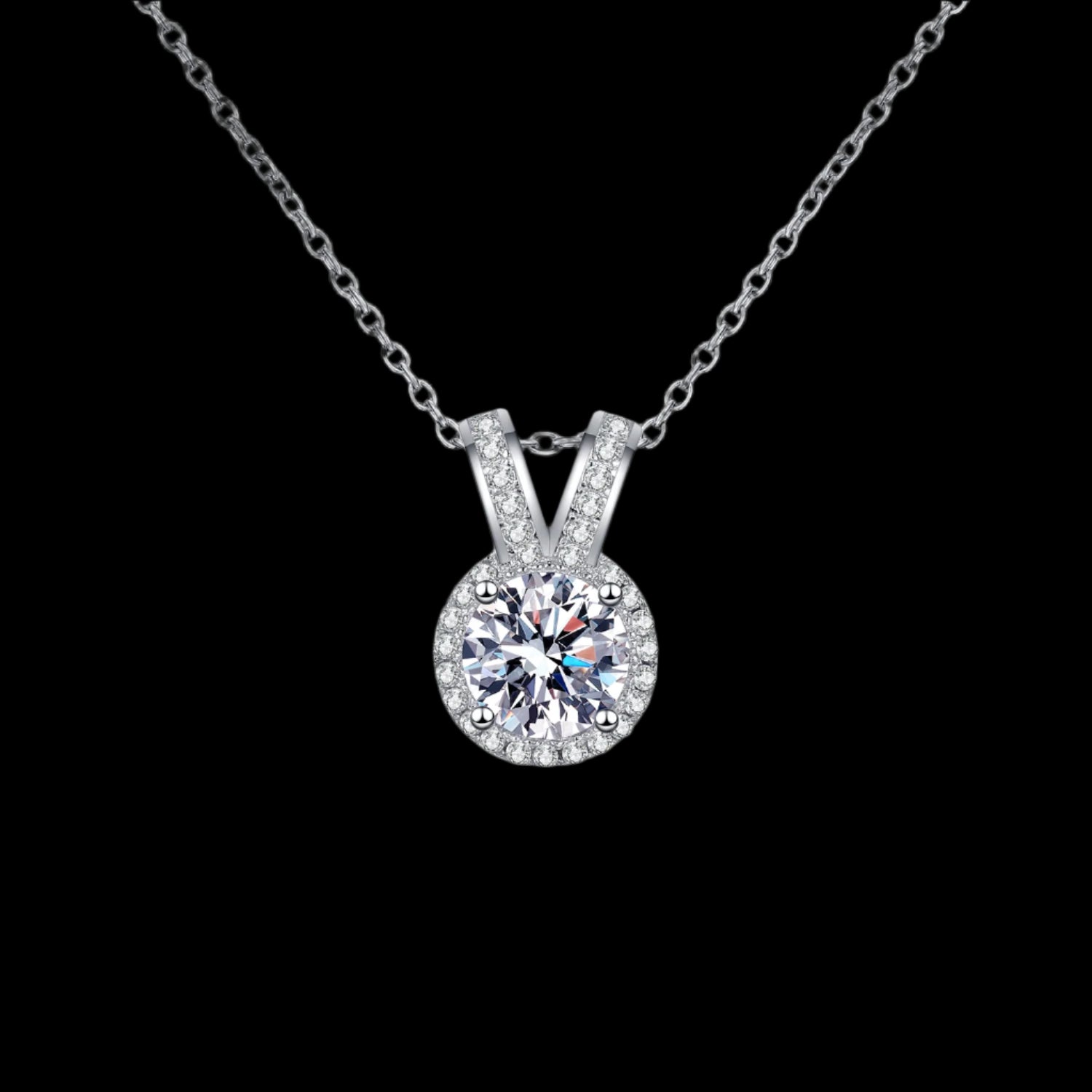 1 Carat Moissanite Rabbit Ears Pendant Necklace – Playful Elegance | MerchLuxx - MerchLuxx