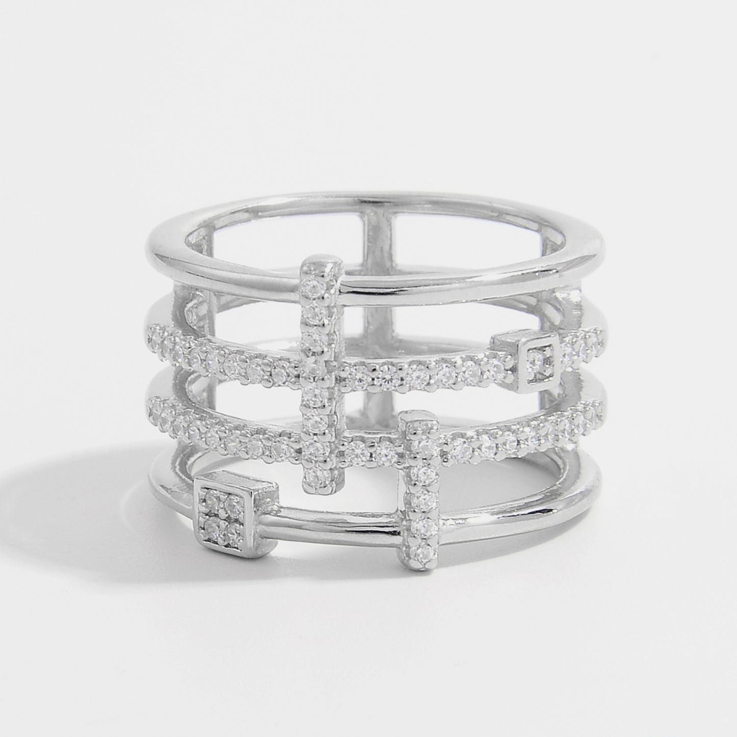 925 Sterling Silver Inlaid Zircon Ring – Stylish & Elegant | MerchLuxx - MerchLuxx