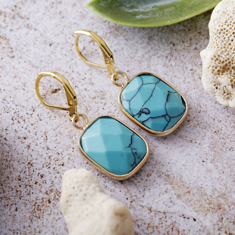 Copper Natural Stone Dangle Earrings – Elegant & Earthy | MerchLuxx - MerchLuxx