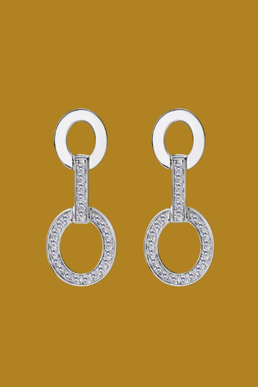 Moissanite 925 Sterling Silver Earrings | Platinum & 18K Gold-Plated | 0.72 Carat| MerchLuxx - MerchLuxx