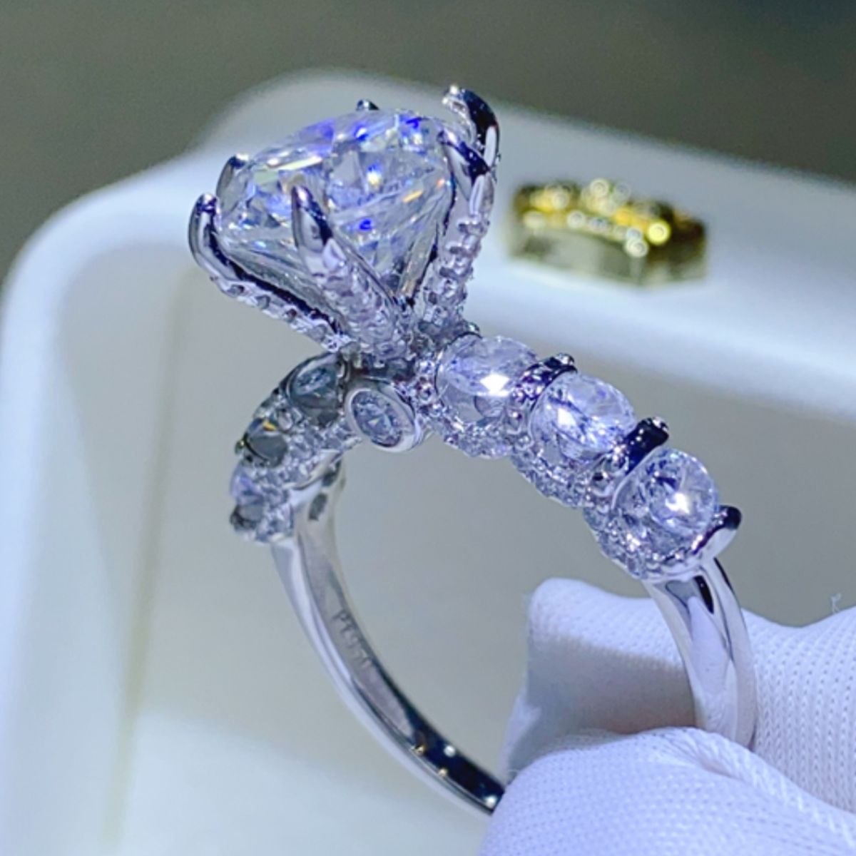 3 Carat Moissanite Engagement Ring – Timeless & Elegant | MerchLuxx - MerchLuxx