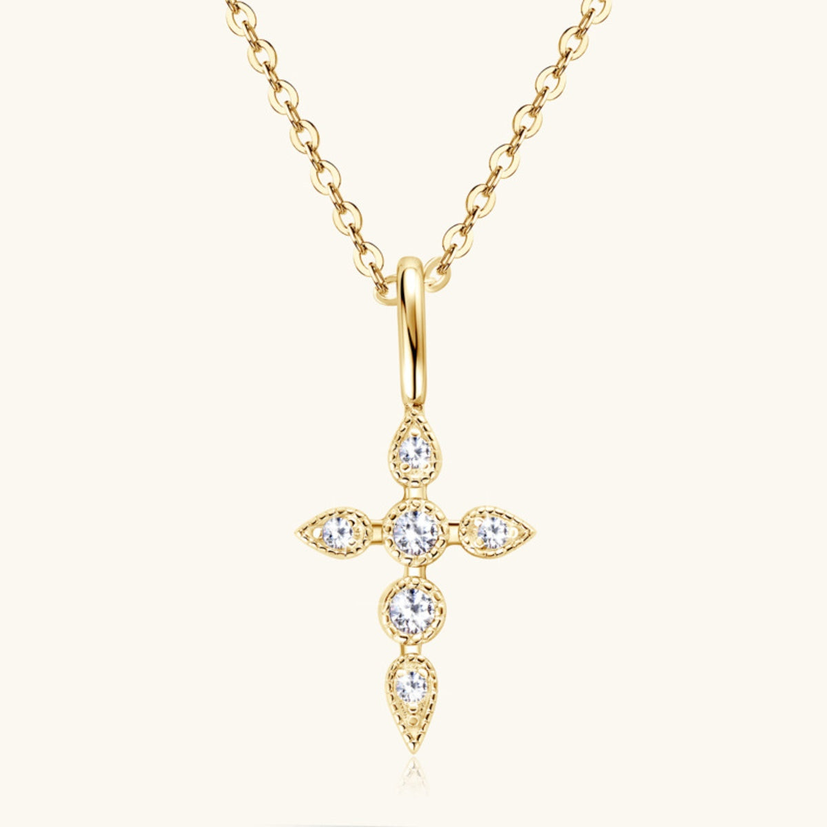 925 Sterling Silver Moissanite Cross Pendant Necklace – MerchLuxx Elegance - MerchLuxx