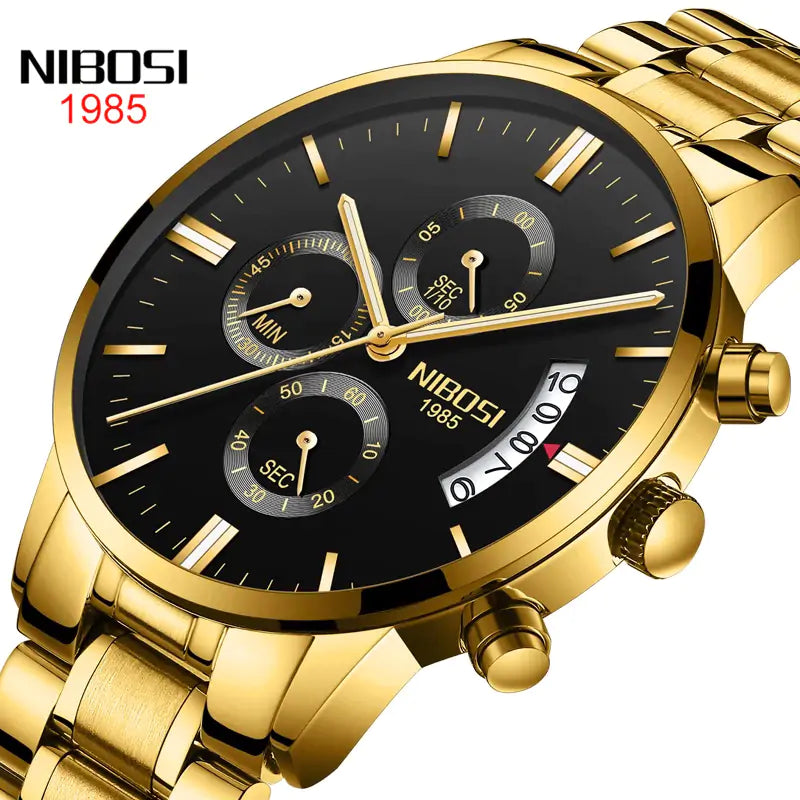 Men’s Elegant Gold Wrist Watch – Timeless Luxury & Precision | MerchLuxx - MerchLuxx