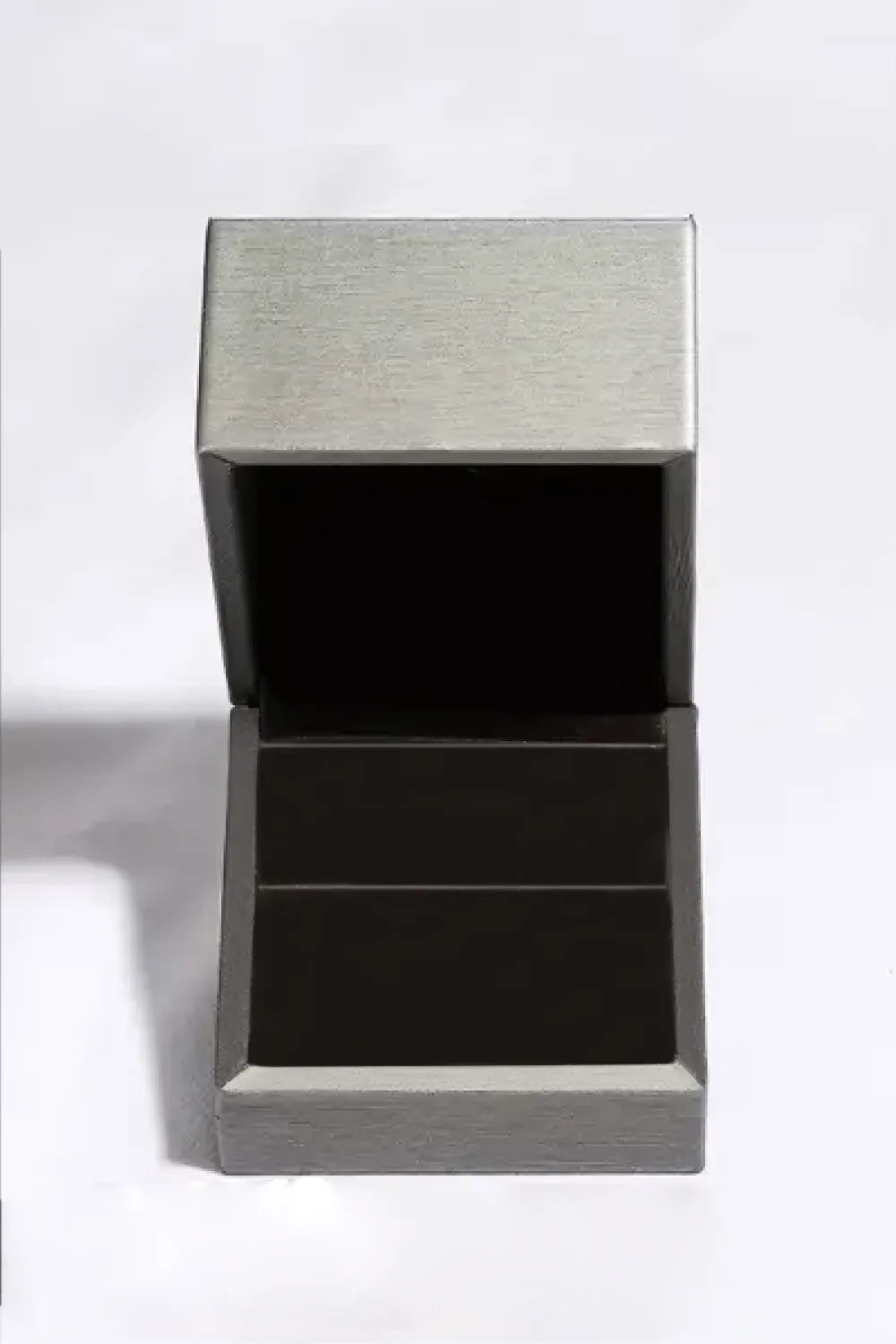 Jewelry box for Seraphine 2-carat moissanite bypass ring in sterling silver by MerchLuxx