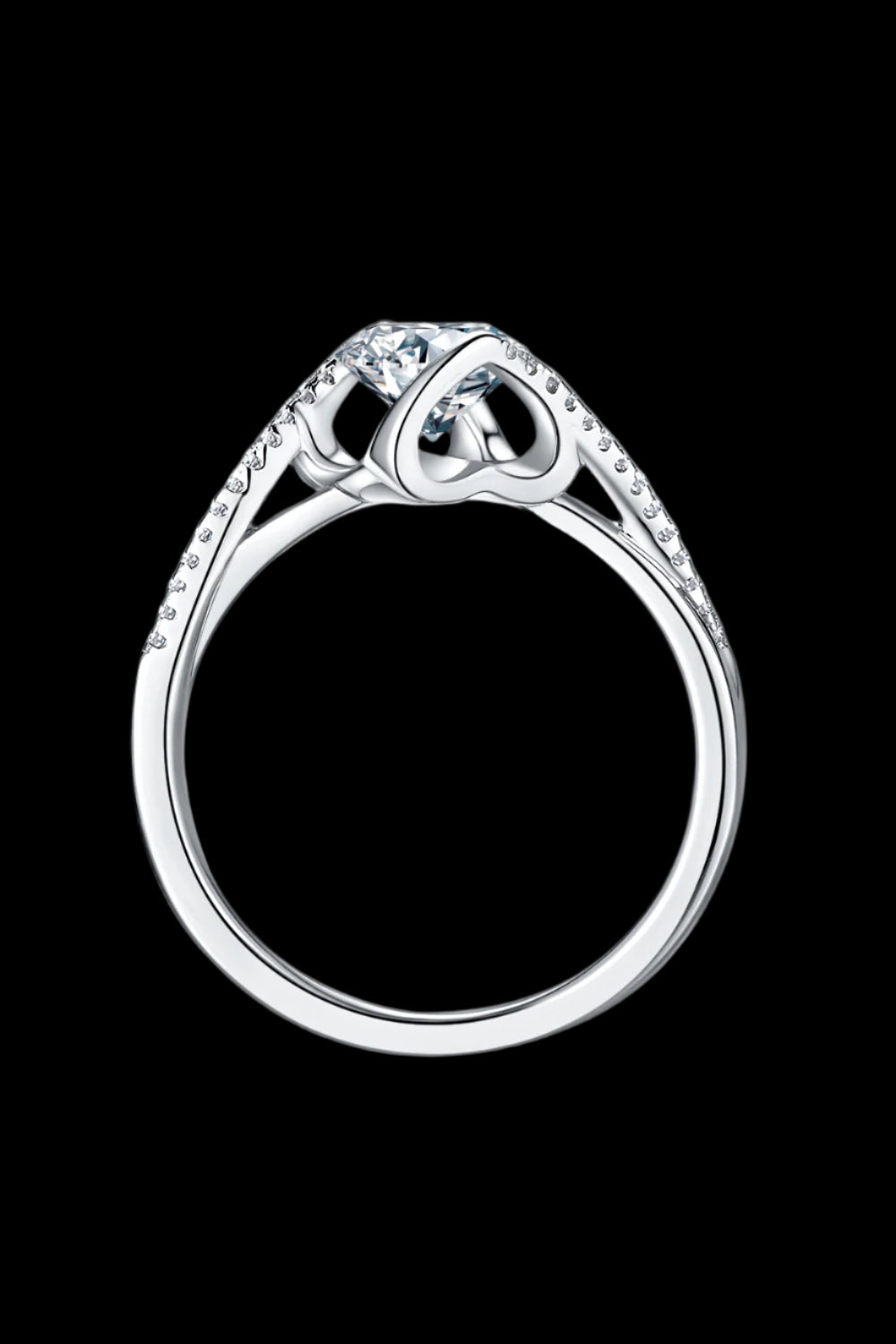 1 Carat Moissanite Twisted Ring – Elegant Minimalist Design | MerchLuxx - MerchLuxx
