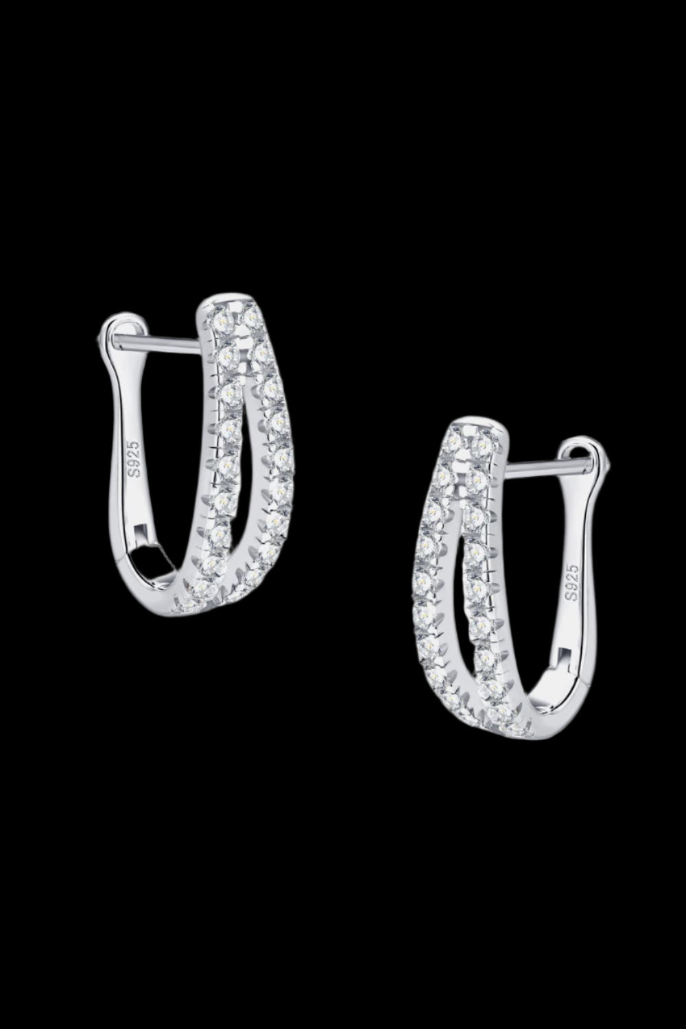 925 Sterling Silver Moissanite Earrings – Timeless Sparkle | MerchLuxx - MerchLuxx