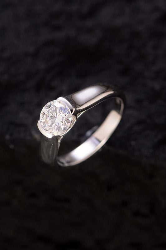 1.5 Carat Inlaid Moissanite Ring – Timeless Elegance | MerchLuxx - MerchLuxx