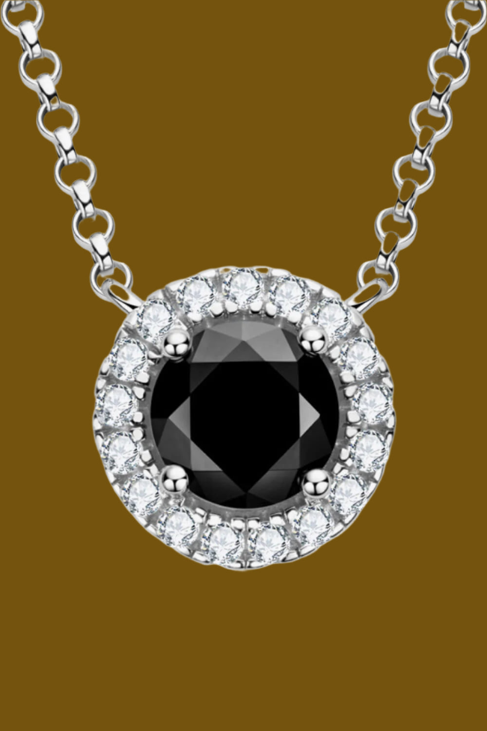 Two-Tone 1 Carat Moissanite Pendant Necklace – Elegant & Timeless | MerchLuxx - MerchLuxx