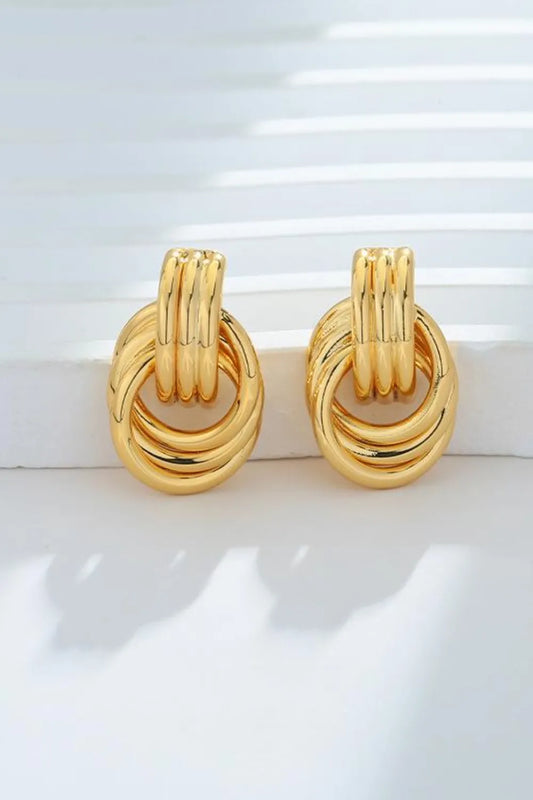 Gold-Plated Knotted Stud Earrings | 925 Sterling Silver | MerchLuxx - MerchLuxx