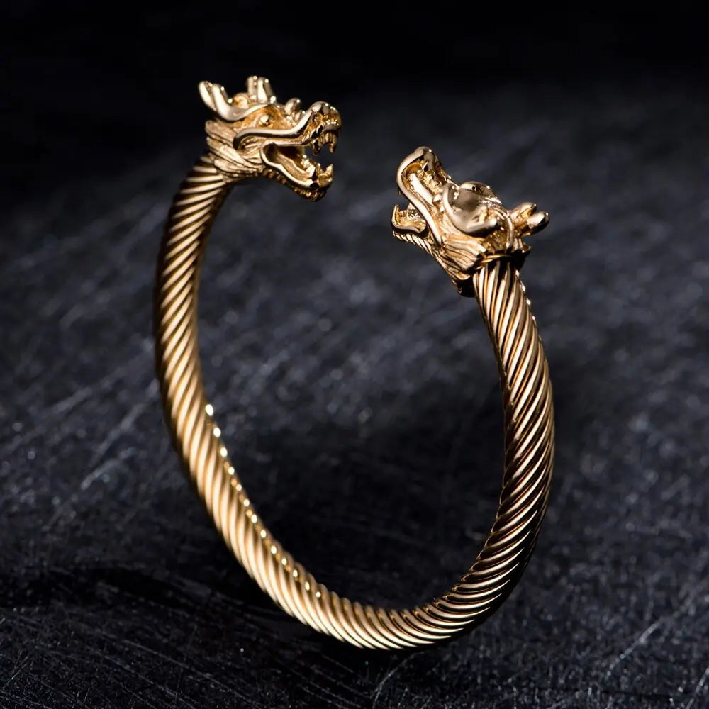 Double Dragon Bracelet – Bold Viking Style & Timeless Strength | MerchLuxx - MerchLuxx