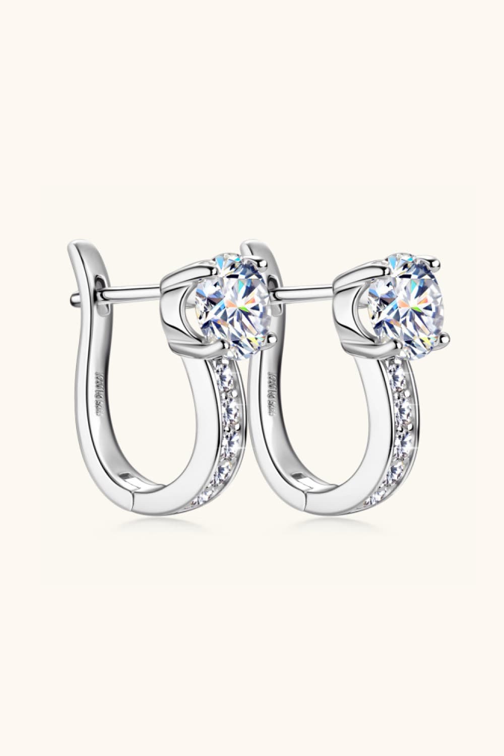 2 Carat Moissanite Hoop Earrings – Elegant Sparkle | MerchLuxx - MerchLuxx