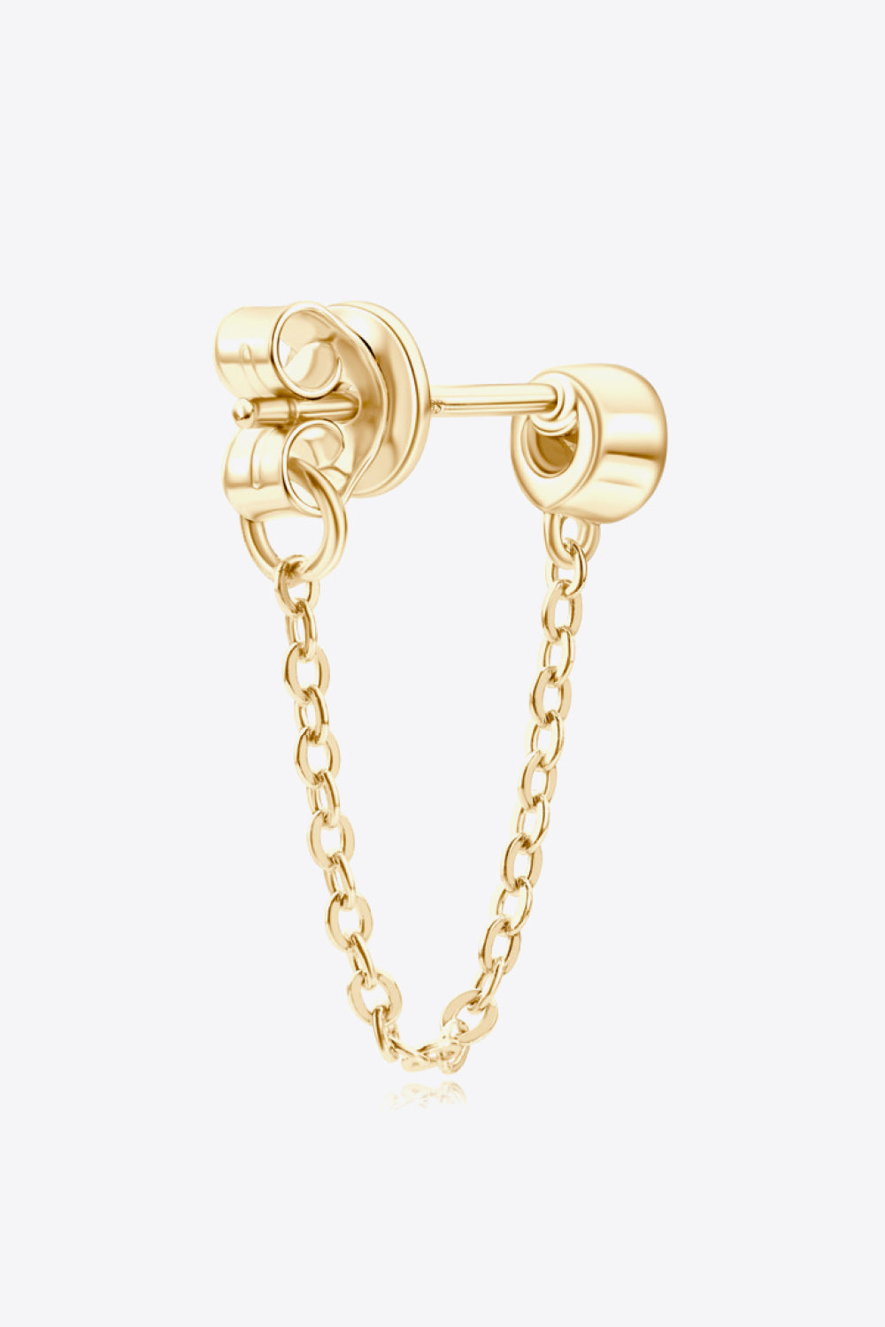 Inlaid Moissanite Chain Earrings | 18K Gold & Platinum-Plated | MerchLuxx - MerchLuxx