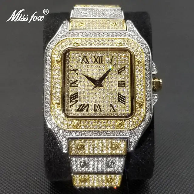Waterproof Full Diamond Men’s Watch – Ultimate Luxury & Style | MerchLuxx - MerchLuxx