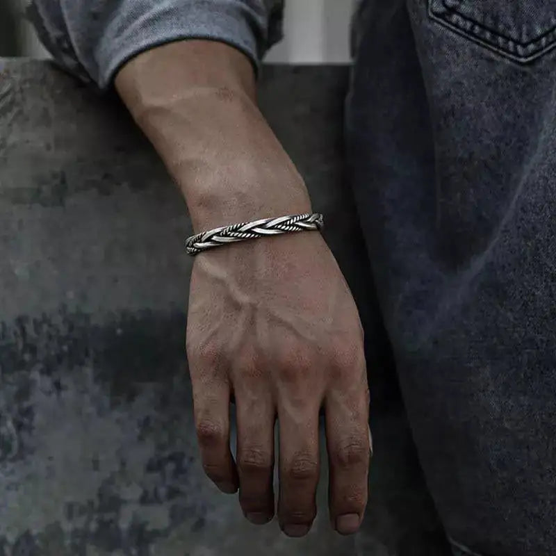 Men’s Braided Bangle Bracelet – Timeless Style & Modern Elegance | MerchLuxx - MerchLuxx