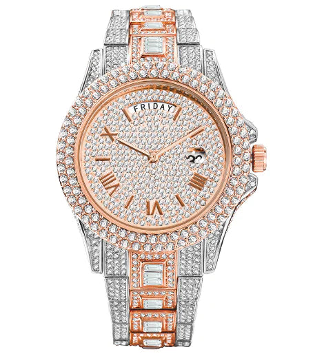 Men’s Luxury Crystal Watch – Iced-Out Elegance & Precision | MerchLuxx - MerchLuxx