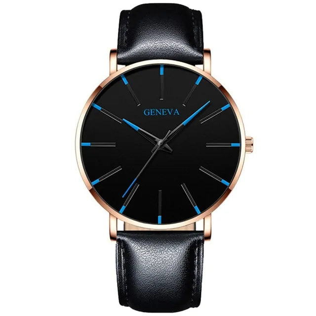 Ultra-Thin Quartz Fashion Watch for Men – Sleek Precision | MerchLuxx - MerchLuxx