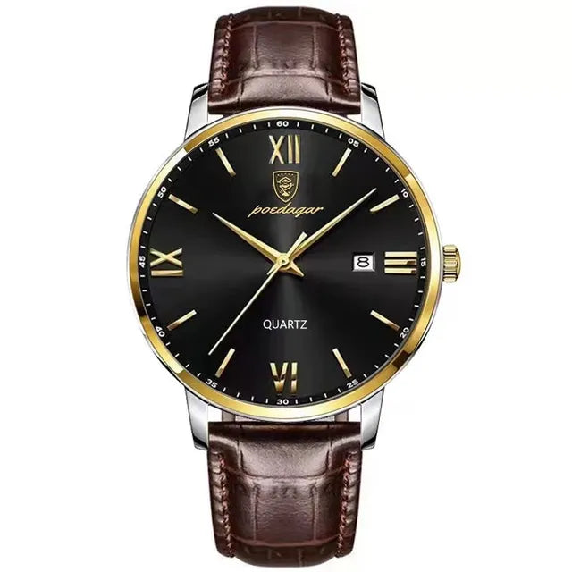 Leather Men’s Quartz Luminos Luxury Watch – Timeless Precision | MerchLuxx - MerchLuxx