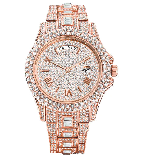 Men’s Luxury Crystal Watch – Iced-Out Elegance & Precision | MerchLuxx - MerchLuxx