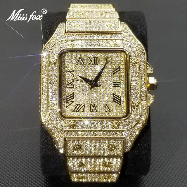 Waterproof Full Diamond Men’s Watch – Ultimate Luxury & Style | MerchLuxx - MerchLuxx