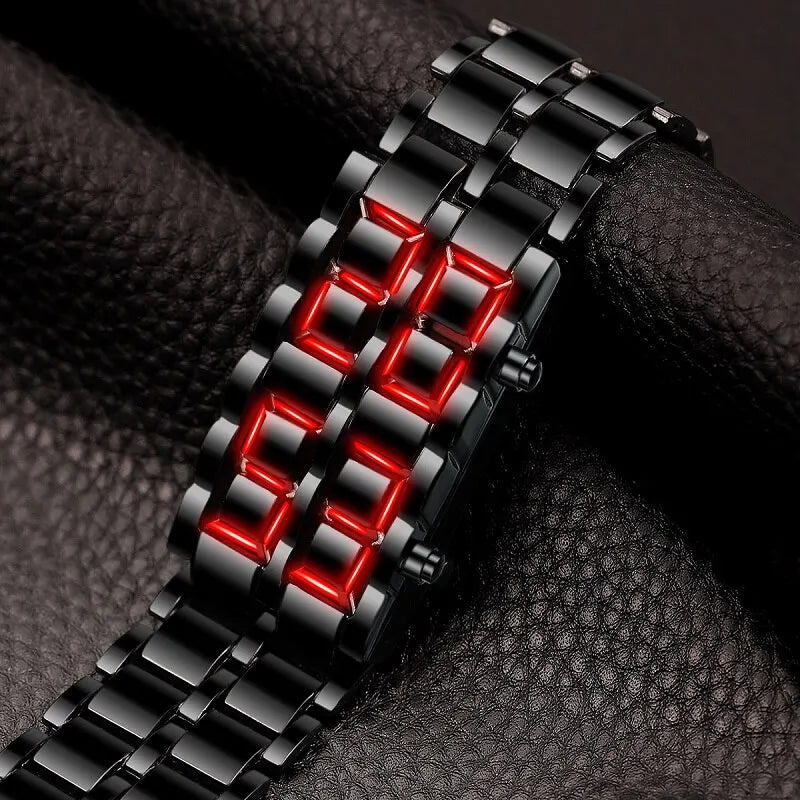 Digital LED Lava Wristwatch for Men – Futuristic Glow | MerchLuxx - MerchLuxx