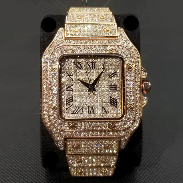 MISSFOX Square Bling Watch for Men – Bold Luxury & Precision | MerchLuxx - MerchLuxx