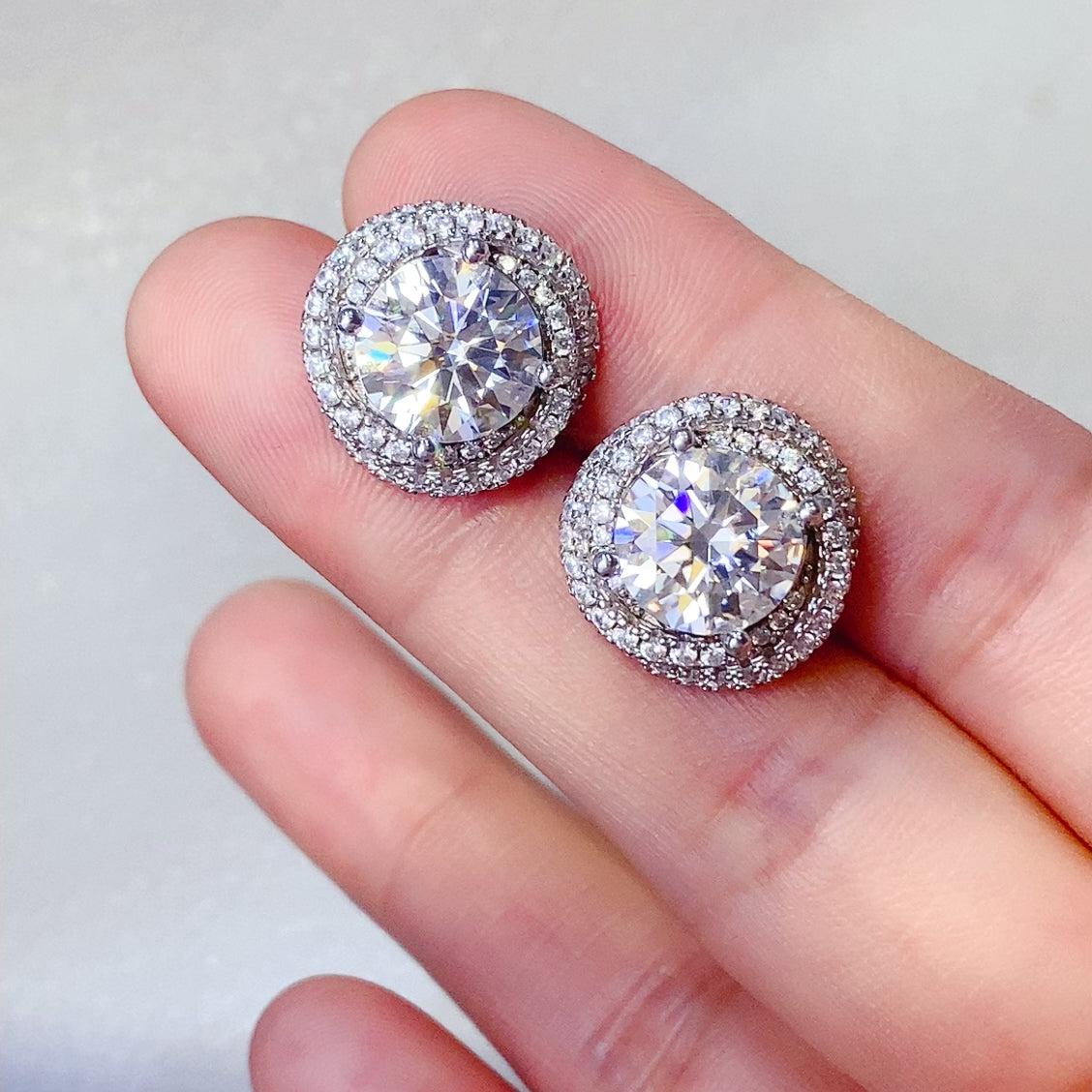 6 Carat Moissanite Sterling Silver Earrings – Brilliant Sparkle | MerchLuxx - MerchLuxx