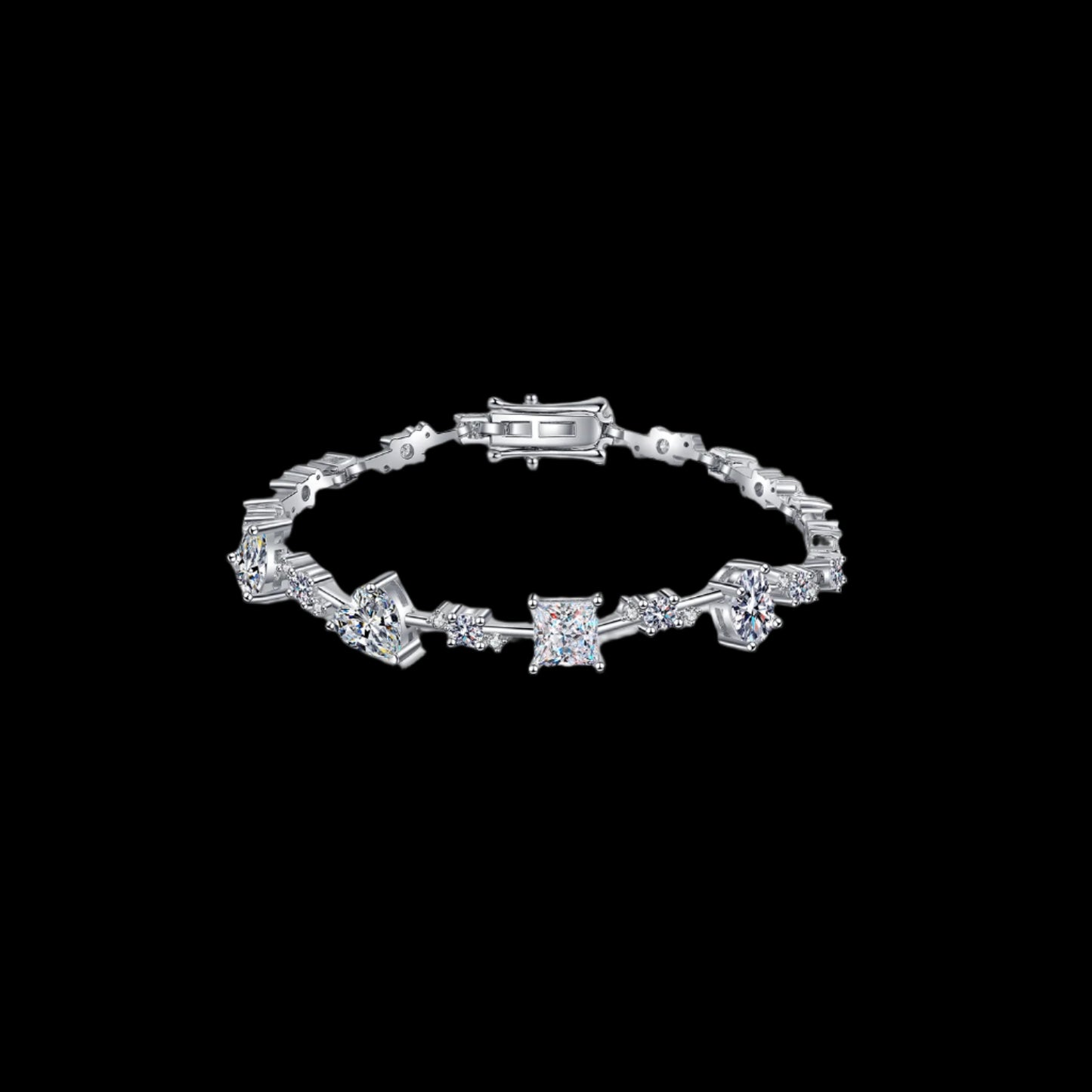 Statement Piece – 6.2 Carat Moissanite Sterling Silver Bracelet | MerchLuxx - MerchLuxx