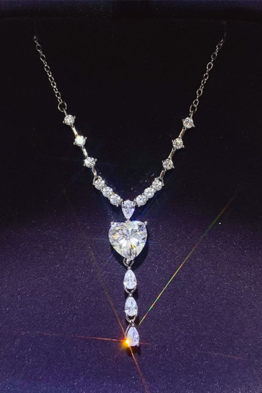 3 Carat Moissanite Drop Necklace – Elegant Sparkle | MerchLuxx - MerchLuxx