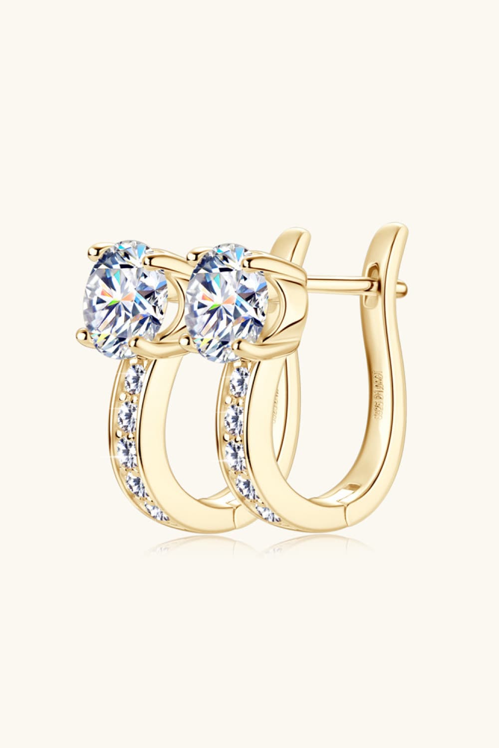 2 Carat Moissanite Hoop Earrings – Elegant Sparkle | MerchLuxx - MerchLuxx