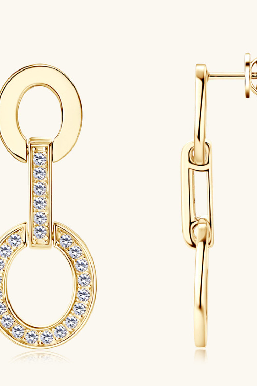 Moissanite 925 Sterling Silver Earrings | Platinum & 18K Gold-Plated | 0.72 Carat| MerchLuxx - MerchLuxx