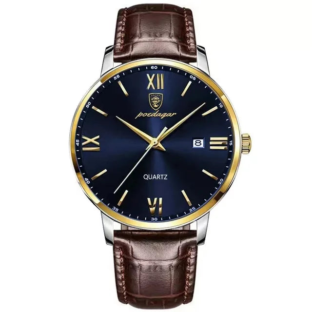 Leather Men’s Quartz Luminos Luxury Watch – Timeless Precision | MerchLuxx - MerchLuxx